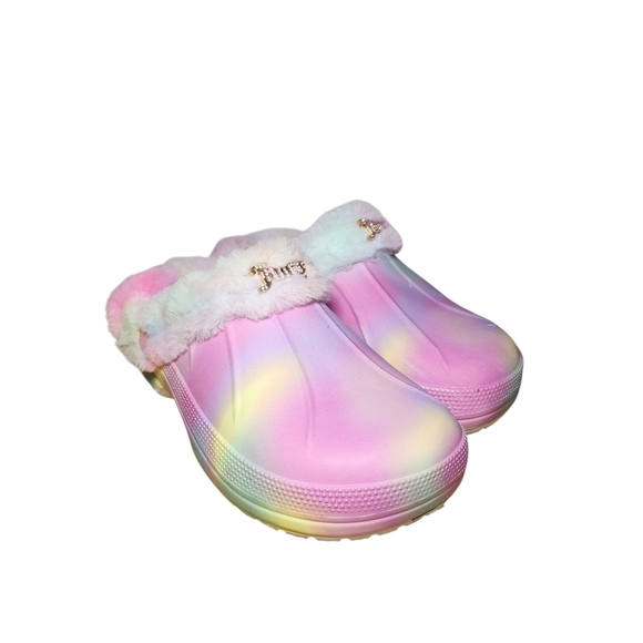 Juicy Couture Other - Juicy Couture Kids' Pink Furry Clogs Size 4